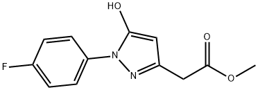 methyl [1-(4-fluorophenyl)-5-hydroxy-1H-pyrazol-3-yl]acetate Struktur