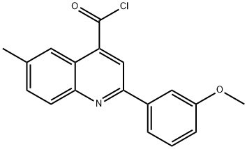 2-(3-methoxyphenyl)-6-methylquinoline-4-carbonyl chloride Struktur