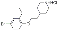 4-Bromo-2-ethylphenyl 2-(4-piperidinyl)ethylether hydrochloride Struktur