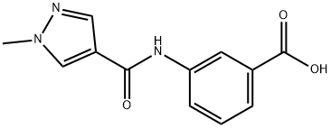 3-[(1-Methyl-1H-pyrazole-4-carbonyl)-amino]-benzoic acid Struktur