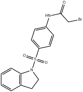 2-Bromo-N-[4-(2,3-dihydro-1H-indol-1-ylsulfonyl)-phenyl]acetamide Struktur