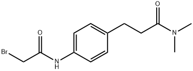 3-{4-[(2-Bromoacetyl)amino]phenyl}-N,N-dimethylpropanamide Struktur