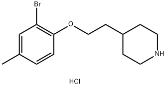 4-[2-(2-Bromo-4-methylphenoxy)ethyl]piperidinehydrochloride Struktur