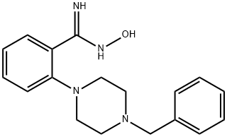 2-(4-Benzyl-1-piperazinyl)-N'-hydroxybenzenecarboximidamide Struktur