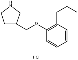 3-[(2-Propylphenoxy)methyl]pyrrolidinehydrochloride Struktur