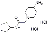 1-piperidineacetamide, 4-amino-N-cyclopentyl- Struktur