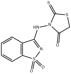 4-thiazolidinone, 3-[(1,1-dioxido-1,2-benzisothiazol-3-yl) Struktur