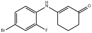 2-cyclohexen-1-one, 3-[(4-bromo-2-fluorophenyl)amino]- Struktur