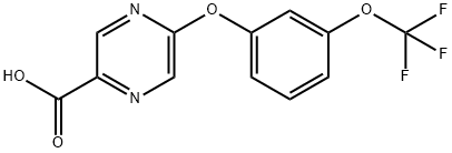 2-pyrazinecarboxylic acid, 5-[3-(trifluoromethoxy)phenoxy] Struktur