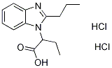 2-(2-Propyl-1H-benzimidazol-1-yl)butanoic acid dihydrochloride Struktur