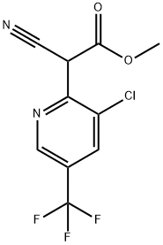 Methyl 2-[3-chloro-5-(trifluoromethyl)-2-pyridinyl]-2-cyanoacetate Struktur