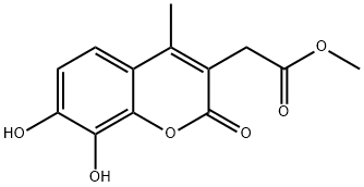 Methyl (7,8-dihydroxy-4-methyl-2-oxo-2H-chromen-3-yl)acetate Struktur