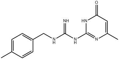 N-(4-Methylbenzyl)-N'-(6-methyl-4-oxo-1,4-dihydropyrimidin-2-yl)guanidine Struktur