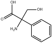 2-Amino-3-hydroxy-2-phenylpropanoic acid Struktur