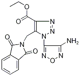 Ethyl 1-(4-amino-1,2,5-oxadiazol-3-yl)-5-[(1,3-dihydro-1,3-dioxo-2H-isoindol-2-yl)methyl]-1H-1,2,3-triazole-4-carboxylate Struktur