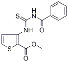 Methyl 3-{[(benzoylamino)carbothioyl]amino}thiophene-2-carboxylate Struktur