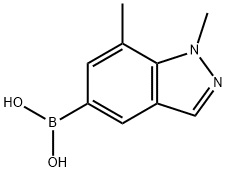 1,7-Dimethyl-1H-indazole-5-boronic acid Struktur