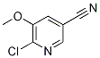 6-Chloro-5-methoxypyridine-3-carbonitrile, 2-Chloro-5-cyano-3-methoxypyridine Struktur