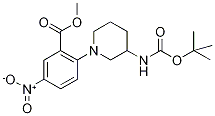 3-Amino-1-[2-(methoxycarbonyl)-4-nitrophenyl]piperidine, 3-BOC protected Struktur