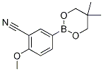 5-(5,5-Dimethyl-1,3,2-dioxaborinan-2-yl)-2-methoxybenzonitrile Struktur