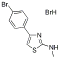 4-[2-(Methylamino)-1,3-thiazol-4-yl]bromobenzene hydrobromide, 4-(4-Bromophenyl)-N-methyl-1,3-thiazol-2-amine hydrobromide Struktur