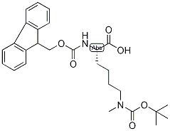 N6-Methyl-L-lysine, N6-BOC, N2-FMOC protected Struktur