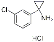 1-Amino-1-(3-chlorophenyl)cyclopropane hydrochloride, 1-(1-Aminocycloprop-1-yl)-3-chlorobenzene hydrochloride Struktur