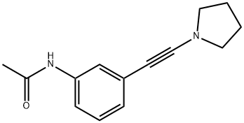 N-{3-[(Pyrrolidin-1-yl)ethynyl]phenyl}acetamide Struktur