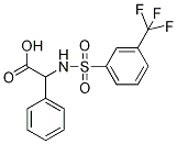 Phenyl({[3-(trifluoromethyl)phenyl]sulphonyl}amino)acetic acid, N-[Carboxy(phenyl)methyl]-3-(trifluoromethyl)benzenesulphonamide Struktur