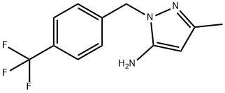 3-Methyl-1-[4-(trifluoromethyl)benzyl]-1H-pyrazol-5-amine Struktur