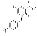 Methyl 1,2-dihydro-5-iodo-2-oxo-1-[4-(trifluoromethyl)benzyl]pyridine-3-carboxylate Struktur