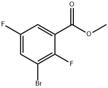 Methyl 3-bromo-2,5-difluorobenzoate Struktur