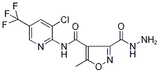 N-[3-Chloro-5-(trifluoromethyl)pyridin-2-yl]-3-(hydrazinocarbonyl)-5-methylisoxazole-4-carboxamide 97% Struktur