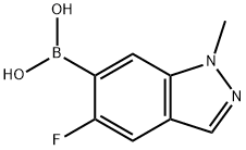 6-Borono-5-fluoro-1-methyl-1H-indazole Struktur