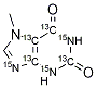 7-Methylxanthine-13C4,15N3 Struktur