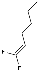 1,1-Difluorohex-1-ene Struktur