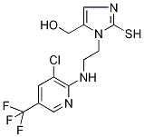 1-[3-Chloro-5-(trifluoromethyl)pyridin-2-ylamino]ethyl-5-(hydroxymethyl)-1H-imidazole-2-thiol 97% Struktur