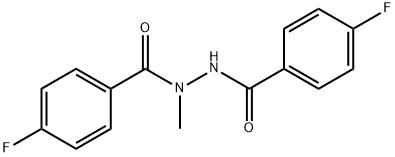 4-Fluoro-N'-[(4-fluorophenyl)carbonyl]-N-methylbenzohydrazide Struktur