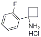 1-Amino-1-(2-fluorophenyl)cyclobutane hydrochloride, 1-(1-Aminocyclobut-1-yl)-2-fluorobenzene hydrochloride Struktur