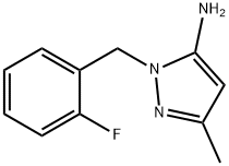 1-(2-Fluorobenzyl)-3-methyl-1H-pyrazol-5-amine Struktur