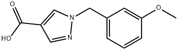 1-(3-Methoxybenzyl)-1H-pyrazole-4-carboxylic acid Struktur