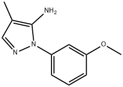 1-(3-Methoxyphenyl)-4-methyl-1H-pyrazol-5-amine Struktur