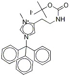 1-Trityl-3-methyl-4-(N-Boc-2-aminoethyl)imidazolium Iodide Struktur