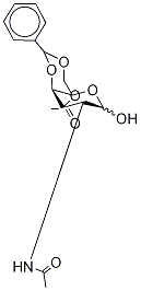 2-(Acetylamino)-2-deoxy-3-O-acetyl-4,6-O-benzylidene-D-galactopyranose Struktur