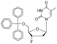 5-O-Trityl-3’-deoxy-3’-fluorothymidine-d3 Struktur