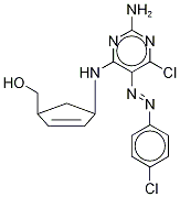 (1R,4S)-rel-4-[[2-AMino-6-chloro-5-[(4-chlorophenyl)azo]-4-pyriMidinyl]aMino]-2-cyclopentene-1-Methanol-d2 Struktur