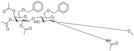 Methyl 2-AcetylaMino-2-deoxy-6-O-(phenylMethyl)-4-O-[2,3,4-tri-O-acetyl-6-(phenylMethyl)-β-D-Mannopyranosyl]-β-D-glucopyranoside Struktur