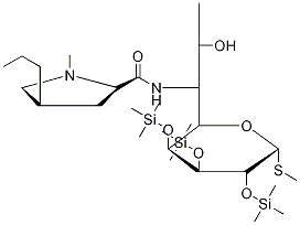 Methyl 6,8-Dideoxy-6-[[[(2S,4R)-1-Methyl-4-propyl-2-pyrrolidinyl]carbonyl]aMino]-1-thio-2,3,4-tris-O-(triMethylsilyl)-L-threo-α-D-galacto-octopyranoside Struktur