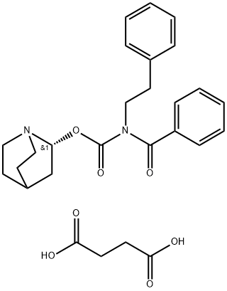 N-Benzoyl-N-[2-(phenyl)ethyl]-N-carbamic Acid R-Quinuclidinol Ester Succinic Acid Salt