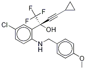 (R)-5-Chloro-α-(cyclopropylethynyl)-2-[[(4-methoxyphenyl)methyl]amino]-α-(trifluoromethyl)benzenemethanol Struktur